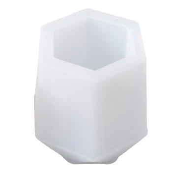 Diy Cupa de Silicon Mucegai Stilou Titularul Forma Epoxidice Mucegai Hexagon cu Telecomanda Forme De Rășină Coaster/Ghiveci/stilou Titularul/Suport lumanare