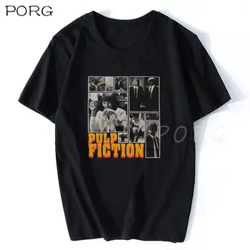Pulp Fiction Film Print T Shirt Femei Ulzzang Vara T-shirt de Modă Plus Dimensiune Tricou Tricouri Harajuku Amuzant Topuri Bărbați T-shirt 2021