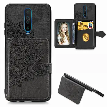 Mandala Pânză Portofel Card Sloturi Telefon Caz Acoperă Cu Lanyard-uri Pentru Xiaomi Poco X3 Pro Poko Poxo F3 X 3 F 3 X3Pro NFC Redmi K30