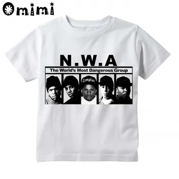 Copii NWA Straight Outta Compton HipHop Memorial Design de Tricou Baieti si Fete Casual cu Maneci Scurte Topuri pentru Copii Funny T-Shirt