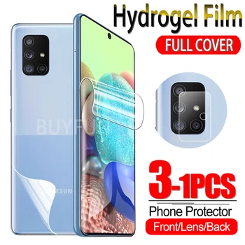1-3PCS Hidrogel Film Pentru Samsung Galaxy A51 A71 4G/5G Ecran Protector Sumsung 51 71 Apă Gel de Protecție aparat de Fotografiat de Film de Sticlă