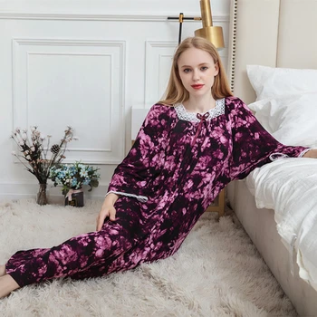 Primăvara Modal Lungă Cămașă De Noapte Pentru Femei Tricot De Bumbac Modal Maneca Lunga Camasa De Noapte, Pijamale Respirabil Homewear Toamna Lenjerie Lady