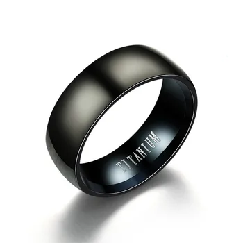 Personalitate Oțel Titan Ring Pentru Bărbați Culoare Negru Mat de Logodna Verighete Bijuterii bijoux