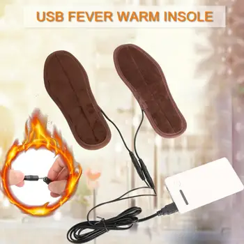 Iarna Insertii de Pantofi USB Încărcat Electric Branțuri pentru Pantofi Cizme Ține de Cald cu Blana Jos Tampoane de Sport Incalzite Tălpi