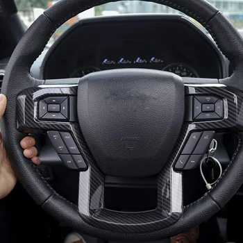 Pentru perioada-2020 ford F150 Masina din Fibra de Carbon Capac Volan Tapiterie Cadru Decorativ Accesorii pentru F250 F350 2017+