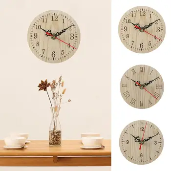 Din lemn 3D Ceas de Perete cu Design Modern Nordic Camera Copiilor Decor Bucătărie, Ceas Artă Gol ceasuri de Perete Decor Acasă 12 Inch
