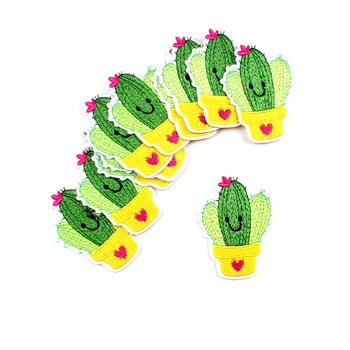 10buc/lot Zâmbet Drăguț Cactus Autocolante de Desene animate de Calitate Patch-uri Pentru Blugi Haine Incaltaminte Genti Decos DIY Cusut de Îmbrăcăminte Insigna Aplicatii