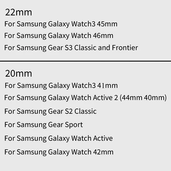 Noul Silicon Curea pentru Samsung Galaxy Watch 3 41/45 mm Bratara Band pentru Galaxy Watch 42/46mm Încheietura Curea Accesorii 20/22mm
