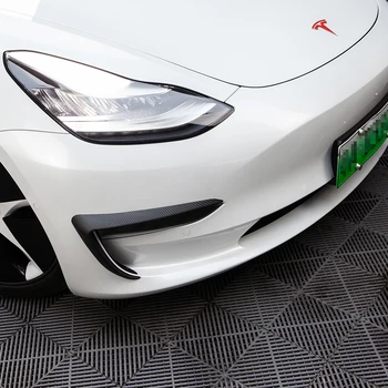 2021 Masina Noua Lama Fata Tapiterie Pentru Tesla Model 3 Accesorii din Fibra de Carbon ABS Negru Mat Alb Model3 Tesla Trei