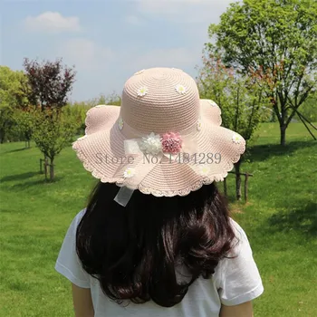 Noua Moda Femei Pălării pe Litoral, Plajă Umbrelă de soare, Pălărie de Paie de sex Feminin de protecție Solară de Mare de Copii Refuz Cozoroc Pălărie Părinte-copil Pălărie de Pescar