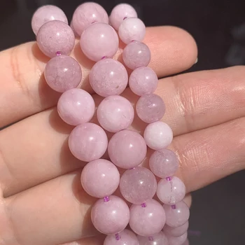 Margele din Piatra naturala Kunzite Violet Spodumene vs Liber Distanțier Margele Pentru Bijuterii DIY Face Bratara, 6, 8 și 10mm