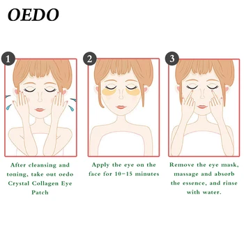 OEDO 10buc Cristal de Colagen Aur Masca pentru Ochi Anti-Imbatranire, Antirid Cercurile Intunecate de Acnee Frumusete Patch-uri Pentru Ochi de Îngrijire a Pielii Cosmetice coreene