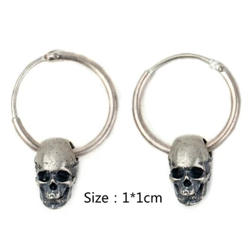 Men's women's universal retro punk birthday gift party jewelry creative skull head earrings wild earrings earrings wholesale