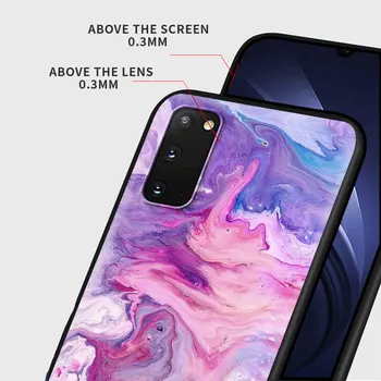 Colorate de marmura de Acoperire Smartphone Silicon Moale Caz Pentru Samsung Galaxy S8 S20 S9 FE S21 Plus Ultra S10E Coque