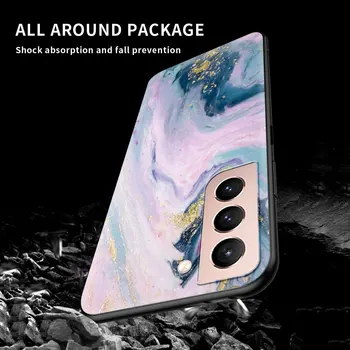 Colorate de marmura de Acoperire Smartphone Silicon Moale Caz Pentru Samsung Galaxy S8 S20 S9 FE S21 Plus Ultra S10E Coque