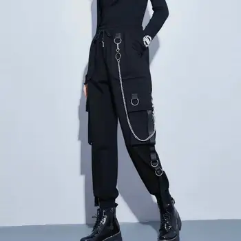 Streetwear Pantaloni Femei Casual Joggeri Negru Talie Mare Libertate De Sex Feminin Pantaloni Stil Coreean Panglică Doamnelor Pantaloni Dropshipping