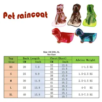 1 buc Impermeabil Câine Pelerina de ploaie cu Gluga Transparent animale de Companie Cățeluș Câine Haina de Ploaie Pelerina, Costume de Haine pentru Câini Consumabile pentru animale de Companie