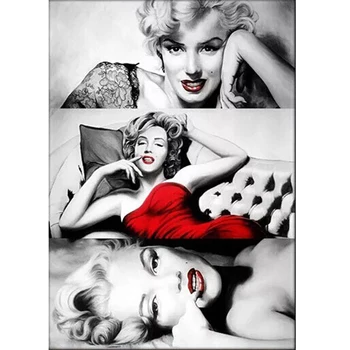 5D DIY Diamant Pictura Plină Piața de Foraj Stras Broderie Marilyn Monroe Cusatura Cruce Mozaic Arte Home Decor de Perete Autocolant
