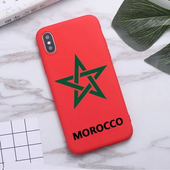 Maroc Flag Pașaport Stema Simbol Telefon Caz Pentru iphone 12 11 Pro Max Mini XS 8 7 6 6S Plus X SE 2020 XR Copertă Roșie