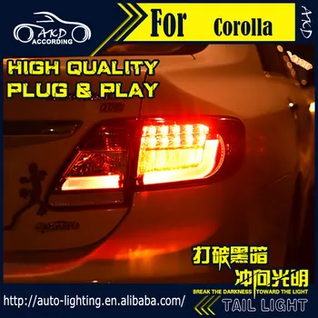 AKD Styling Auto Lampa spate pentru Toyota Corolla stopuri 2011-2013 spate cu LED-uri Semnal luminos LED DRL Stop Spate, Lampa Accesorii