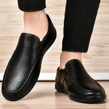 Clasic Concis Mocasini Barbati Casual din Piele Pantofi de Confort Soft Slip-on de Conducere Încălțăminte de zi cu Zi de Afaceri de Agrement Pantofi pentru Bărbați