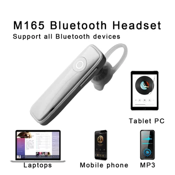 M165 Mini Cască Bluetooth Stereo Bass setul cu Cască Bluetooth Handsfree Clema fără Fir Căști cu Microfon Pentru Telefoane Inteligente