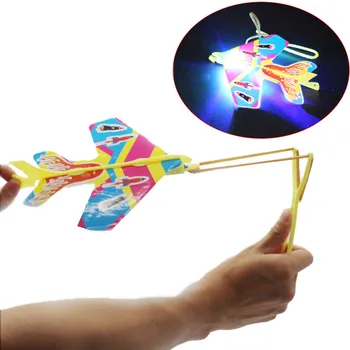 Slingshot Avion Jucării Diy Flash De Ejecție Strălucire De Lumină Avion Praștie Aeronave Siguranța Jucăriilor Pentru Copii Jucării Pentru Copii Blaze Luptător