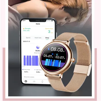 NOU Elegant Ceas Inteligent femei Full Touch Screen Doamna Fată Ceas Smartwatch monitor de ritm Cardiac Activitatea de Urmărire pentru Android iOS