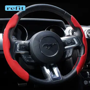 Lână capac volan capac protecție Pentru 15-20 De Masina Ford Mustang decoratiuni Interioare Accesorii