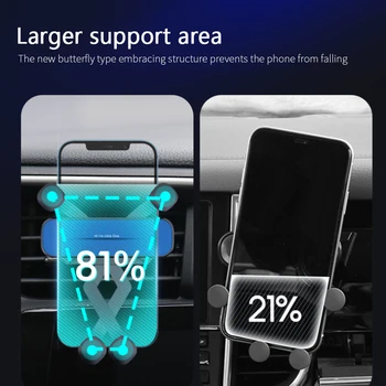 O mica Pro Gravitatea Blocare Automată Mașină de Smartphone-uri Rack Auto Vent Clip Telefon, Stand Pentru Samsung iPhone 12 Pro mini