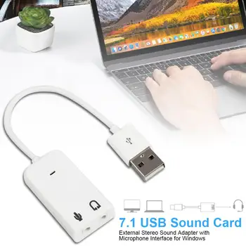 7.1 placa de Sunet USB Extern Sunet Stereo Adaptor Cu Microfon Interfață Pentru Windows Laptop Accesorii Picătură de Transport maritim