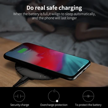 RAXFLY 10W Rapid Încărcător Wireless Pentru iPhone X XS Max XR Qi Wireless Charger Pentru Samsung S9 S8 + Nota 9 S7 Edge Pad de Încărcare