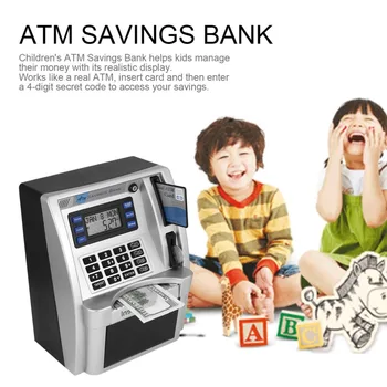 ATM Banca de Economii Jucarii Copii Vorbind ATM Banca de Economii a Introduce Facturile Personale Punct de Numerar Cu Calendar Ceas Deșteptător DropShipping