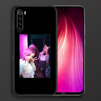 LOL KDA Seraphine Telefon caz Pentru Xiaomi Redmi Nota 7 8 8T 9 9 4X 7 7A 9A K30 Pro Ultra negru bara capac destul de coajă de silicon