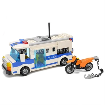 GUDI Jucărie Mașină de Poliție Oraș Vehicul Deținut Bloc 204pcs Cărămizi, Blocuri Clasice Jucarii Educative Pentru Copii