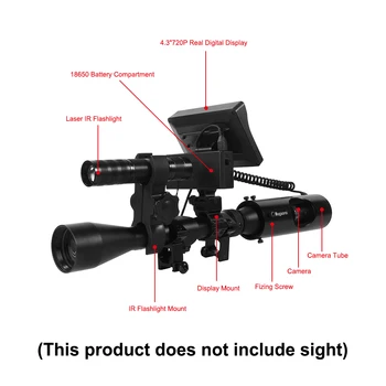 2020 Nou update Fierbinte în aer liber, vanatoare optica Vedere Tactic Riflescope digital cu Infraroșu viziune de noapte cu Parasolar Pentru aplicare