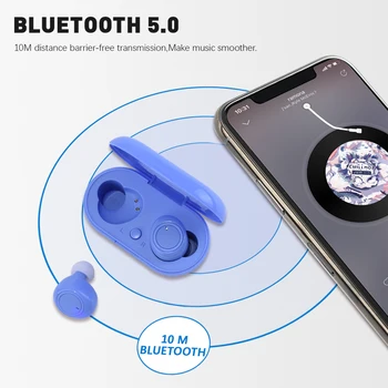 XVIDA S100 Wireless Bluetooth 5.0 TWS pentru Căști Mini-Căștile Sport Macaron cu Cască cu încărcare CUTIE Pentru xiaomi smartphone oppo