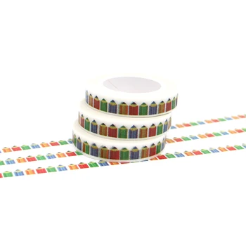 Creion colorat Sfat Subțire Bandă Washi Set DIY Papetărie de Birou Mascare Hârtie Decorative Album Adezive Autocolante 1BUC