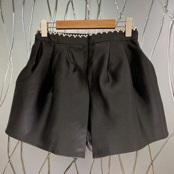 CHICEVER Galben pantaloni Scurți Pentru Femei Talie Mare Minimalist Solidă Pantaloni scurți de Moda de sex Feminin Haine Noi de Vară 2021 în Stil