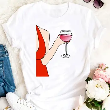 Femei Vara Vin Drăguț Amuzant 90 Tricouri desen Animat de Moda cu Maneci Scurte Haine Grafic T Top Lady Print Feminin Tee T-Shirt