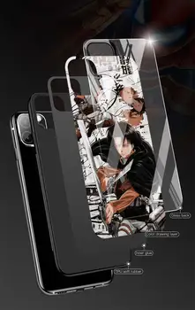 Anime Atac Pe Titan Sticla de Caz Pentru iPhone 12 Mini 11 12 Pro X XS Max XR 7 8 6 6S Plus SE 2020 Coajă de Telefon Acopere Coque