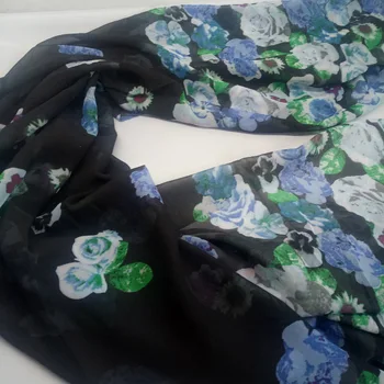 Rochie de șifon material minunat de flori imprimate material moale, respirabil eșarfă bluza DIY meșteșug tesatura
