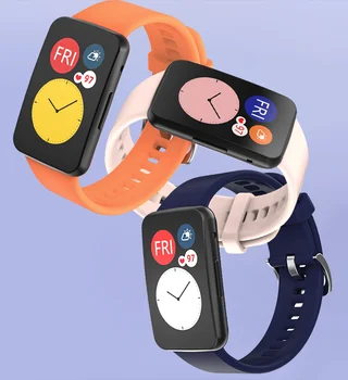 Cauciuc Curea de schimb pentru Huawei Watch Fit Sport Inteligent Impermeabil Watchband Încheietura mâinii Brățara Accesorii pentru Huawei se Potrivesc
