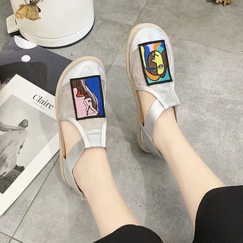 2021 Femei Nou Dantela Sandale Fashion tv cu Elastic Singur Pantofi Non-slip pentru Femei Pantofi Casual Creative Model de Pantofi la Modă
