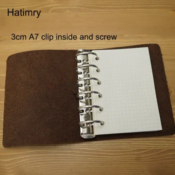 Hatimry A7 dimensiune 3cm inele de cărți din piele notebook-uri sprial jurnalul agenda handmade diarysketchbook rechizite școlare