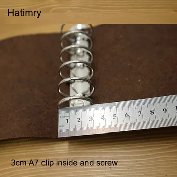 Hatimry A7 dimensiune 3cm inele de cărți din piele notebook-uri sprial jurnalul agenda handmade diarysketchbook rechizite școlare