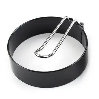 Ou Instrumente Negru Non Stick Ou Mucegai Rotund De Metal Inel De Bucătărie Oua Prajite + Mâner Non-Stick De Bucătărie Instrumente Și Gadget-Uri
