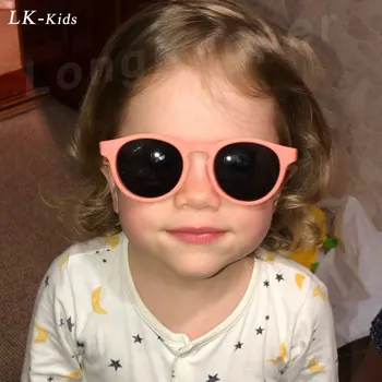 LongKeeper Rotund Polarizate Copii ochelari de Soare Silicon Flexibil de Siguranță pentru Copii Ochelari de Soare Baieti Fete Nuante Gafas De Sol UV400