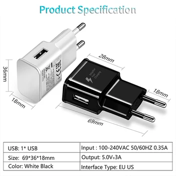 Cablu Micro USB UE US Travel Încărcător USB Pentru Samsung S4 S6 S7 Edge Galaxy Note 2 4 C5 Android Telefon Cablu de Încărcare Încărcător Rapid