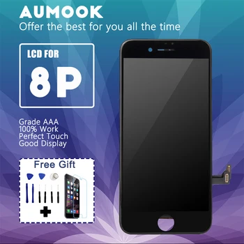 AUMOOK 10buc AAA+++LCD Display pentru IPhone 8 Plus Touch Ecran Înlocuire pentru IPhone Nici un Pixel Mort+Sticla+Instrumente+TPU